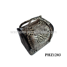 bolso profesional de maquillaje con leopard patrón and4 extraíble las bandejas interior fabricante